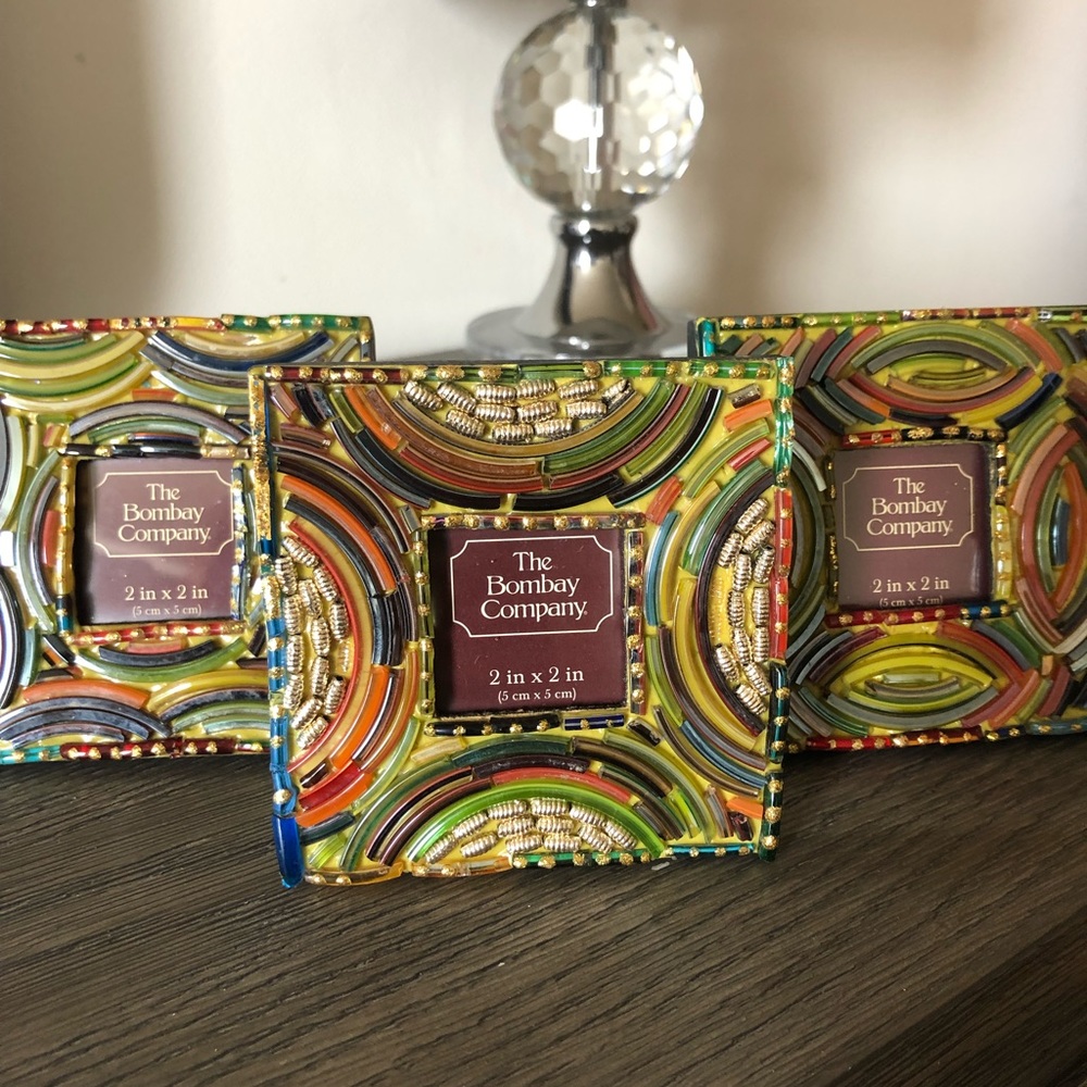 NWOT-The Bombay Company Hand Beaded Picture Frames